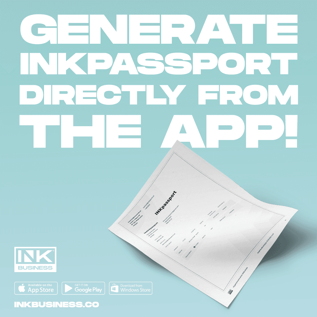 Image visualising topic of: INKpassport - New Feature in the INKbusiness App